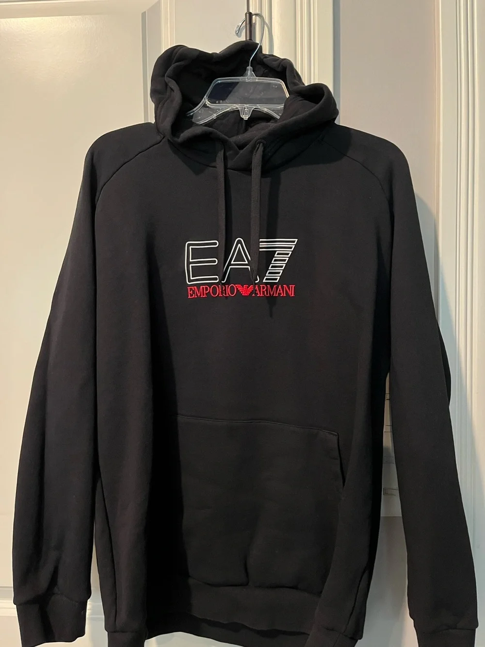 Emporio Armani EA7 Black Pull Over Hoodie Size M